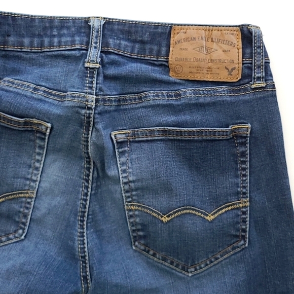 American Eagle Outfitters Men's Jeans Extreme Flex Slim Straight Dark Blue 28X30 - Picture 7 of 14